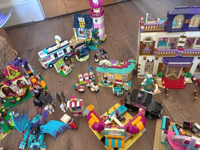 Huge LEGO Friends & Elves Collection Massive Bundle Figures, Buildings, Dragons & Vehicles