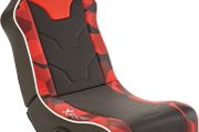 Floor Rocker Gaming Chair for Kids and Juniors, Low Folding Rocking Seat with Stereo Speakers, Faux Leather AVAILABLE IN RED/BLUE (FREE POSTAGE)