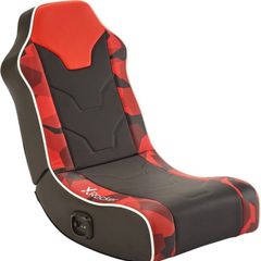 Floor Rocker Gaming Chair for Kids and Juniors, Low Folding Rocking Seat with Stereo Speakers, Faux Leather AVAILABLE IN RED/BLUE (FREE POSTAGE)
