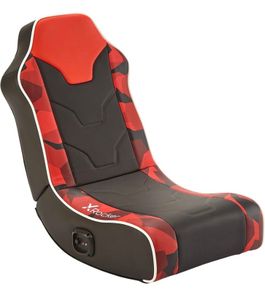 Floor Rocker Gaming Chair for Kids and Juniors, Low Folding Rocking Seat with Stereo Speakers, Faux Leather AVAILABLE IN RED/BLUE (FREE POSTAGE)