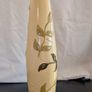 Tall Ceramic Vase Cream Green Botanical Branch Slim 40cm Modern Decor Image 6