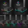 W1 RGB Headphones Stand Gaming Headset Stand with 7.1 Surround Sound, Desktop Headphone Holder with 3.5mm Aux and 2 USB Ports, Aluminum PC Gamer Headset Accessories Image 3