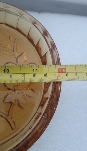 TRAY - Art deco - Amber Glass - Butterflies