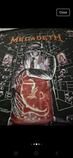 Megadeth Shirt Rust In Peace Hangar 18 Reprint 1991 Brockum XL Vic Rattlehead