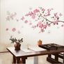 Stylish Peach Blossom Flower Butterfly Wall Stickers DIY ART Mural Decals Image 2