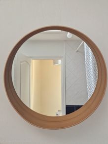 STOCKHOLM Mirror, walnut veneer, 60 cm