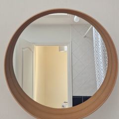 STOCKHOLM Mirror, walnut veneer, 60 cm