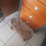 rattan and wood long plant stand Image 6