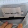 Calvin Klein Jeans cropped sweatshirt pale blue sequin logo size L EUR 40 42 UK 12 14 Image 6