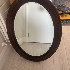 Antique Large Hand carved Wooden Mirror