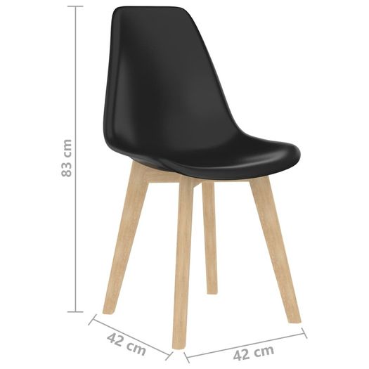 5 Piece Dining Set Black