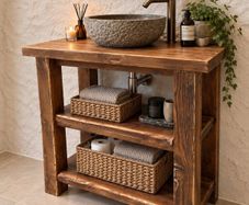 Handmade Rustic Bathroom Vanity Unit