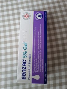 Gel benzoyl 5% new item acne skin