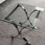 Glass & Chrome Coffee and Side Table Image 7