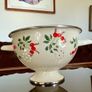 Vintage Pretty Rayware Metal Kitchen Sieve Enamelware Drainer Image 10