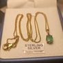 Lovely Petite Natural Zambian Emerald Pendant & Chain Image 6