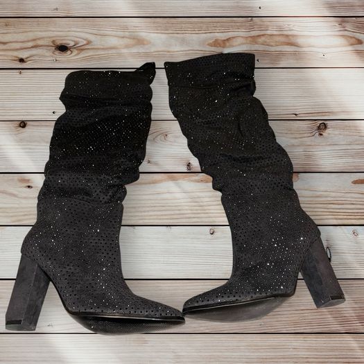Anna Field Diamante Over The Knee Boots
