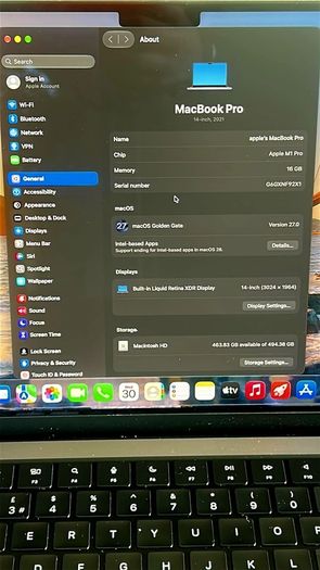 Apple Macbook Pro 14" (2021) M1 Pro 16/512GB 95%BH
