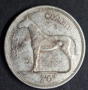 Ireland 1930 Silver Half Crown coin.