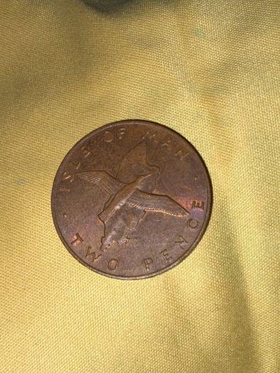 1977 Isle of Man 2 Pence Coin - Queen Elizabeth II