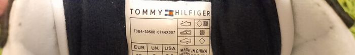 Tommy Hilfiger Unisex Leather Footwear low cut sneaker UK-6/EUR-39 Style:T3B4-30508-0744X007 Blue/White-2024