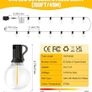 Outdoor Garden String Lights LED 150Ft G40 45M Mains Powered with Remote Control Dimmable Timer Outside Lighting Waterproof Shatterproof Bulb Hanging Fence for Gazebo Patio Pergola Image 4