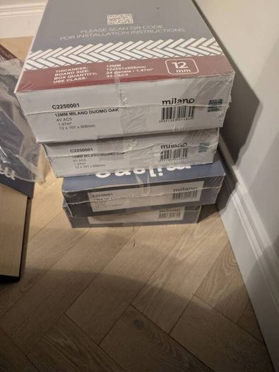 Milano Herringbone Piazza Oak Laminate Flooring Ac5