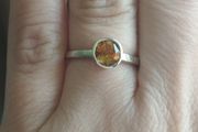 925 Sterling Silver Ring with Citrine.