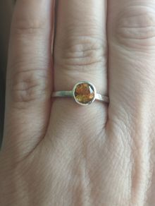 925 Sterling Silver Ring with Citrine.