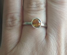 925 Sterling Silver Ring with Citrine.