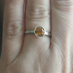 925 Sterling Silver Ring with Citrine.