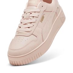 PUMA Women's Carina Street Sd Sneaker Rose Quartz Size 4. Worn once