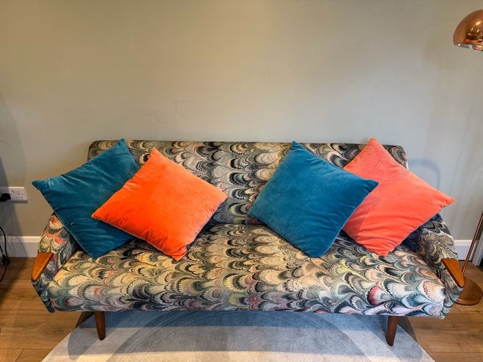 1950's  Vintage Danish Sofa re-upholstered