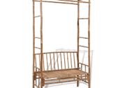Garden Bench with Pergola 130 cm Bamboo