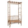 Garden Bench with Pergola 130 cm Bamboo Image 2
