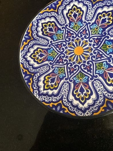Hand painted ceramic Spanish plate