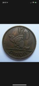 Irish One Penny 1946 Coin Old Ireland 1d