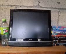 Small tv and dvd combo with 12 dvds