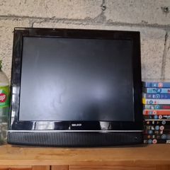 Small tv and dvd combo with 12 dvds