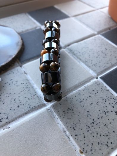 Tigers eye and hamitite bracelet