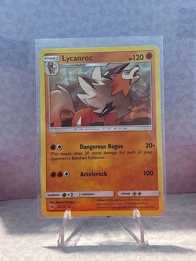 pokemon card Lycanroc cracked holo 2018