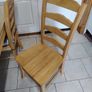 Solid-Wood Table With Glass Top and 6 Chairs. Image 4