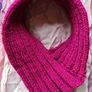 Cerise Pink Handmade Wool Snood Image 3