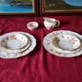 14 Piece Royal Crown Derby English Bone China Derby Posies Pattern Dinner & Tea Set For 2 Person Setting Made In England Image 2