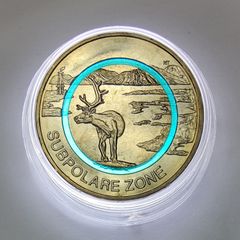 Germany 5 Euro Base Metals (Polymer Ring) Uncirculated Coin 2020 - Subpolare Zone (J) - Earth's Climate Zones