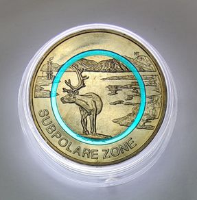 Germany 5 Euro Base Metals (Polymer Ring) Uncirculated Coin 2020 - Subpolare Zone (J) - Earth's Climate Zones