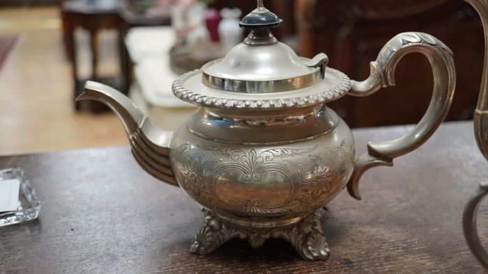Vintage Silver-Plated Four-Piece Tea & Coffee Set
