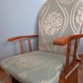 Babylo Glider Chair and Footstool - Needs Reupholstering Image 2