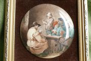 Vintage Framed Genuine Staffordshire Ceramic