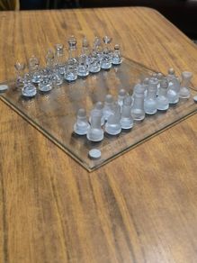 Glass chess set